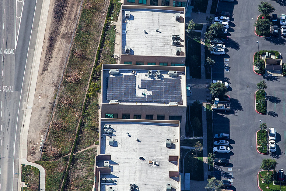 Rooftop solar panel installation for real state